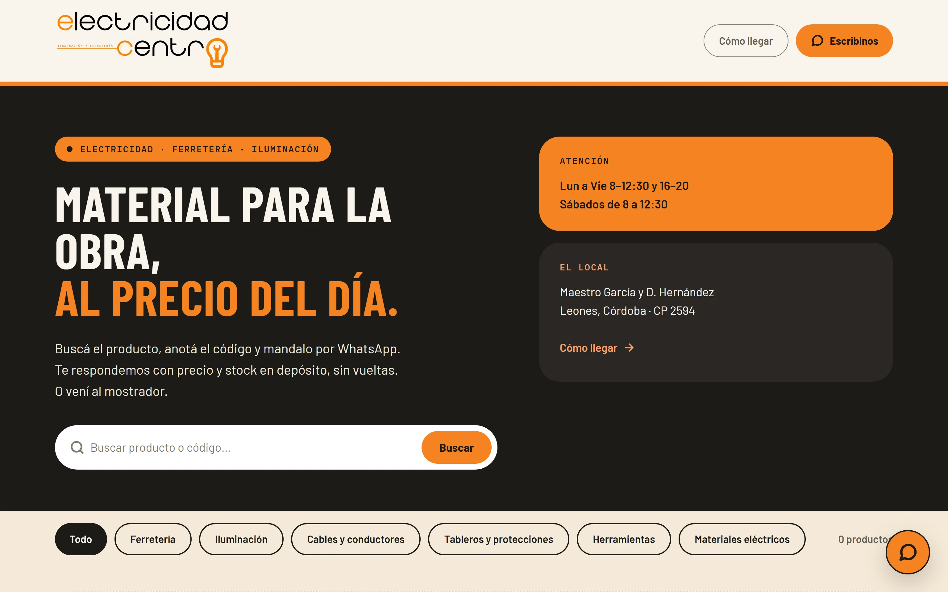 Sistema desarrollado para Electricidad Centro